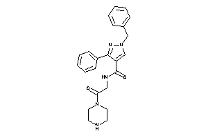 1-benzyl-N-(2-keto-2-piperazino-ethyl)-3-phenyl-pyrazole-4-carboxamide