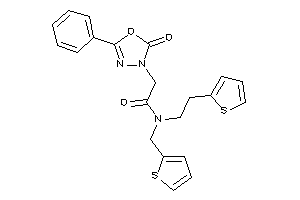 2-(2-keto-5-phenyl-1,3,4-oxadiazol-3-yl)-N-(2-thenyl)-N-[2-(2-thienyl)ethyl]acetamide