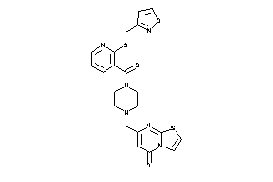 7-[[4-[2-(isoxazol-3-ylmethylthio)nicotinoyl]piperazino]methyl]thiazolo[3,2-a]pyrimidin-5-one