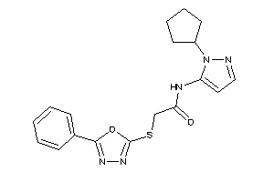 N-(2-cyclopentylpyrazol-3-yl)-2-[(5-phenyl-1,3,4-oxadiazol-2-yl)thio]acetamide