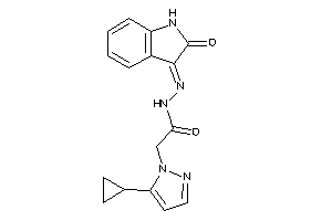 Image of 2-(5-cyclopropylpyrazol-1-yl)-N-[(2-ketoindolin-3-ylidene)amino]acetamide