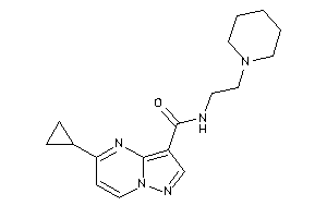 5-cyclopropyl-N-(2-piperidinoethyl)pyrazolo[1,5-a]pyrimidine-3-carboxamide