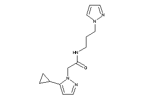Image of 2-(5-cyclopropylpyrazol-1-yl)-N-(3-pyrazol-1-ylpropyl)acetamide
