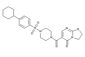 6-[4-(4-cyclohexylphenyl)sulfonylpiperazine-1-carbonyl]-2,3-dihydrothiazolo[3,2-a]pyrimidin-5-one