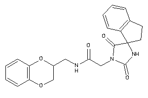 N-(2,3-dihydro-1,4-benzodioxin-3-ylmethyl)-2-(2,5-diketospiro[imidazolidine-4,1'-indane]-1-yl)acetamide