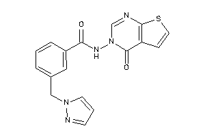 Image of N-(4-ketothieno[2,3-d]pyrimidin-3-yl)-3-(pyrazol-1-ylmethyl)benzamide