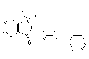 Image of N-benzyl-2-(1,1,3-triketo-1,2-benzothiazol-2-yl)acetamide