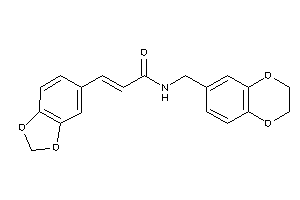 3-(1,3-benzodioxol-5-yl)-N-(2,3-dihydro-1,4-benzodioxin-6-ylmethyl)acrylamide