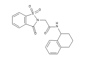 N-tetralin-1-yl-2-(1,1,3-triketo-1,2-benzothiazol-2-yl)acetamide