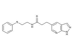 N-[2-(phenylthio)ethyl]-3-(1H-pyrazolo[3,4-b]pyridin-5-yl)propionamide