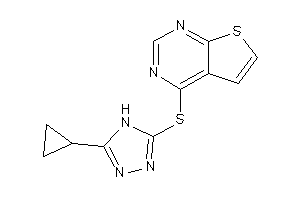 4-[(5-cyclopropyl-4H-1,2,4-triazol-3-yl)thio]thieno[2,3-d]pyrimidine