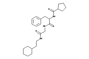 N-[1-benzyl-2-[[2-(2-cyclohexylethylamino)-2-keto-ethyl]amino]-2-keto-ethyl]cyclopentanecarboxamide