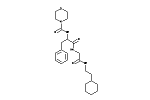 N-[1-benzyl-2-[[2-(2-cyclohexylethylamino)-2-keto-ethyl]amino]-2-keto-ethyl]morpholine-4-carboxamide