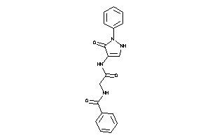 N-[2-keto-2-[(5-keto-1-phenyl-3-pyrazolin-4-yl)amino]ethyl]benzamide