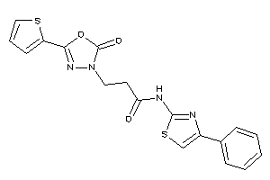 3-[2-keto-5-(2-thienyl)-1,3,4-oxadiazol-3-yl]-N-(4-phenylthiazol-2-yl)propionamide