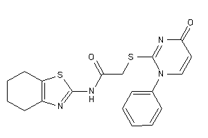 2-[(4-keto-1-phenyl-pyrimidin-2-yl)thio]-N-(4,5,6,7-tetrahydro-1,3-benzothiazol-2-yl)acetamide