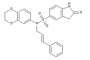 N-cinnamyl-N-(2,3-dihydro-1,4-benzodioxin-6-yl)-2-keto-indoline-5-sulfonamide