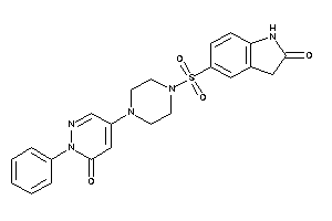 5-[4-(6-keto-1-phenyl-pyridazin-4-yl)piperazino]sulfonyloxindole