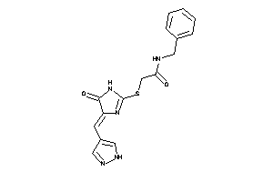 N-benzyl-2-[[4-keto-5-(1H-pyrazol-4-ylmethylene)-2-imidazolin-2-yl]thio]acetamide
