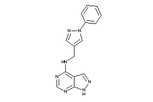 (1-phenylpyrazol-4-yl)methyl-(1H-pyrazolo[3,4-d]pyrimidin-4-yl)amine