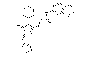 2-[[1-cyclohexyl-5-keto-4-(1H-pyrazol-4-ylmethylene)-2-imidazolin-2-yl]thio]-N-(2-naphthyl)acetamide