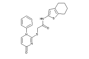 2-[(4-keto-1-phenyl-pyrimidin-2-yl)thio]-N-(4,5,6,7-tetrahydrobenzothiophen-2-yl)acetamide