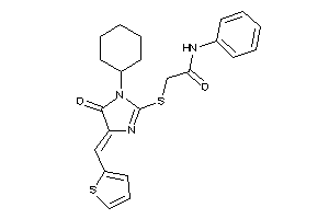 2-[[1-cyclohexyl-5-keto-4-(2-thenylidene)-2-imidazolin-2-yl]thio]-N-phenyl-acetamide