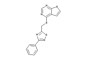 3-phenyl-5-[(thieno[2,3-d]pyrimidin-4-ylthio)methyl]-1,2,4-oxadiazole