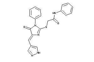 2-[[5-keto-1-phenyl-4-(1H-pyrazol-4-ylmethylene)-2-imidazolin-2-yl]thio]-N-phenyl-acetamide