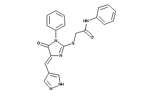 Image of 2-[[5-keto-1-phenyl-4-(1H-pyrazol-4-ylmethylene)-2-imidazolin-2-yl]thio]-N-phenyl-acetamide