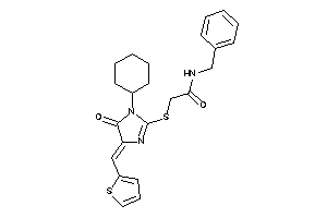 N-benzyl-2-[[1-cyclohexyl-5-keto-4-(2-thenylidene)-2-imidazolin-2-yl]thio]acetamide