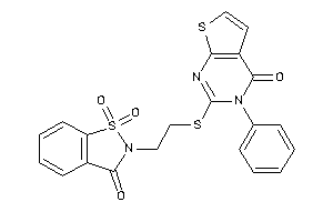 3-phenyl-2-[2-(1,1,3-triketo-1,2-benzothiazol-2-yl)ethylthio]thieno[2,3-d]pyrimidin-4-one