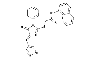2-[[5-keto-1-phenyl-4-(1H-pyrazol-4-ylmethylene)-2-imidazolin-2-yl]thio]-N-(1-naphthyl)acetamide