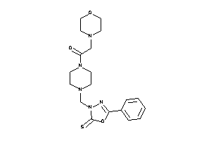 2-morpholino-1-[4-[(5-phenyl-2-thioxo-1,3,4-oxadiazol-3-yl)methyl]piperazino]ethanone