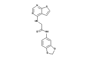 N-(1,3-benzodioxol-5-yl)-2-(thieno[2,3-d]pyrimidin-4-ylamino)acetamide