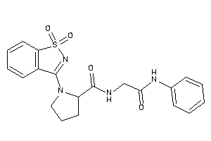 N-(2-anilino-2-keto-ethyl)-1-(1,1-diketo-1,2-benzothiazol-3-yl)pyrrolidine-2-carboxamide