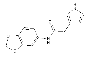 N-(1,3-benzodioxol-5-yl)-2-(1H-pyrazol-4-yl)acetamide