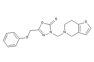 Image of 3-(6,7-dihydro-4H-thieno[3,2-c]pyridin-5-ylmethyl)-5-(phenoxymethyl)-1,3,4-oxadiazole-2-thione