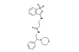 3-[(1,1-diketo-1,2-benzothiazol-3-yl)amino]-N-(2-morpholino-2-phenyl-ethyl)propionamide