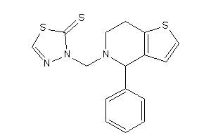 3-[(4-phenyl-6,7-dihydro-4H-thieno[3,2-c]pyridin-5-yl)methyl]-1,3,4-thiadiazole-2-thione