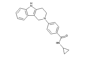 N-cyclopropyl-4-(1,3,4,5-tetrahydropyrido[4,3-b]indol-2-yl)benzamide