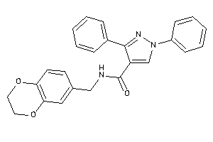 Image of N-(2,3-dihydro-1,4-benzodioxin-6-ylmethyl)-1,3-diphenyl-pyrazole-4-carboxamide