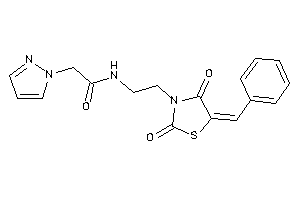 N-[2-(5-benzal-2,4-diketo-thiazolidin-3-yl)ethyl]-2-pyrazol-1-yl-acetamide