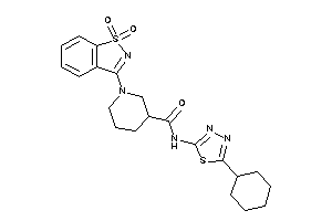 N-(5-cyclohexyl-1,3,4-thiadiazol-2-yl)-1-(1,1-diketo-1,2-benzothiazol-3-yl)nipecotamide