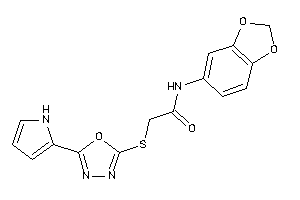 N-(1,3-benzodioxol-5-yl)-2-[[5-(1H-pyrrol-2-yl)-1,3,4-oxadiazol-2-yl]thio]acetamide