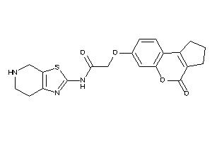Image of 2-[(4-keto-2,3-dihydro-1H-cyclopenta[c]chromen-7-yl)oxy]-N-(4,5,6,7-tetrahydrothiazolo[5,4-c]pyridin-2-yl)acetamide