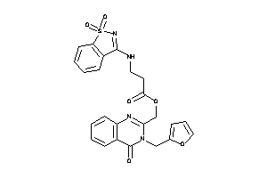 3-[(1,1-diketo-1,2-benzothiazol-3-yl)amino]propionic Acid [3-(2-furfuryl)-4-keto-quinazolin-2-yl]methyl Ester