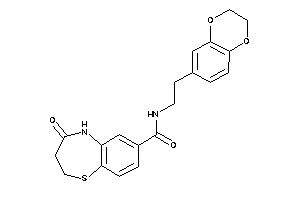 N-[2-(2,3-dihydro-1,4-benzodioxin-6-yl)ethyl]-4-keto-3,5-dihydro-2H-1,5-benzothiazepine-7-carboxamide