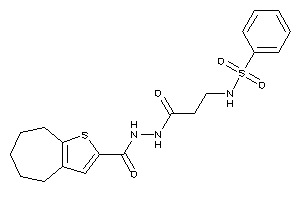 N-[3-keto-3-[N'-(5,6,7,8-tetrahydro-4H-cyclohepta[b]thiophene-2-carbonyl)hydrazino]propyl]benzenesulfonamide