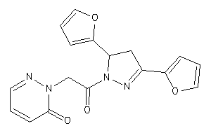 2-[2-[3,5-bis(2-furyl)-2-pyrazolin-1-yl]-2-keto-ethyl]pyridazin-3-one